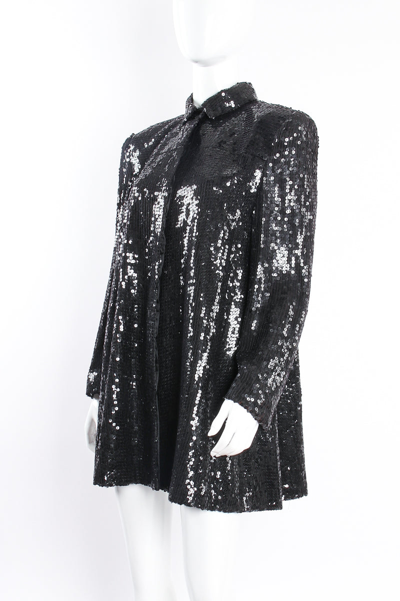 Vintage Jeanette St. Martin Sequined Yoke Swing Jacket on mannequin crop at Recess Los Angeles