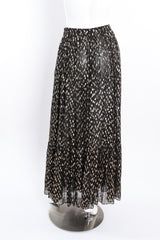 Vintage Jeri NY Gold Lamé Spotted Ruffle Skirt Set on mannequin back at Recess Los Angeles