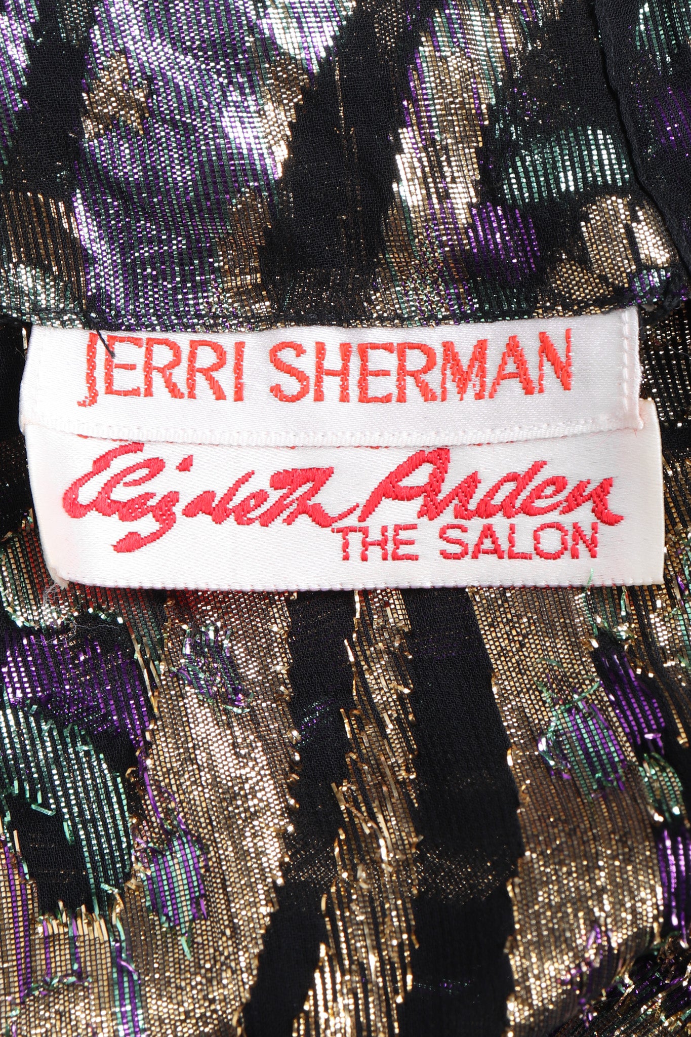 Recess Los Angeles Vintage Jerri Sherman Sheer Lamé Floral Paisley Minidress Tunic