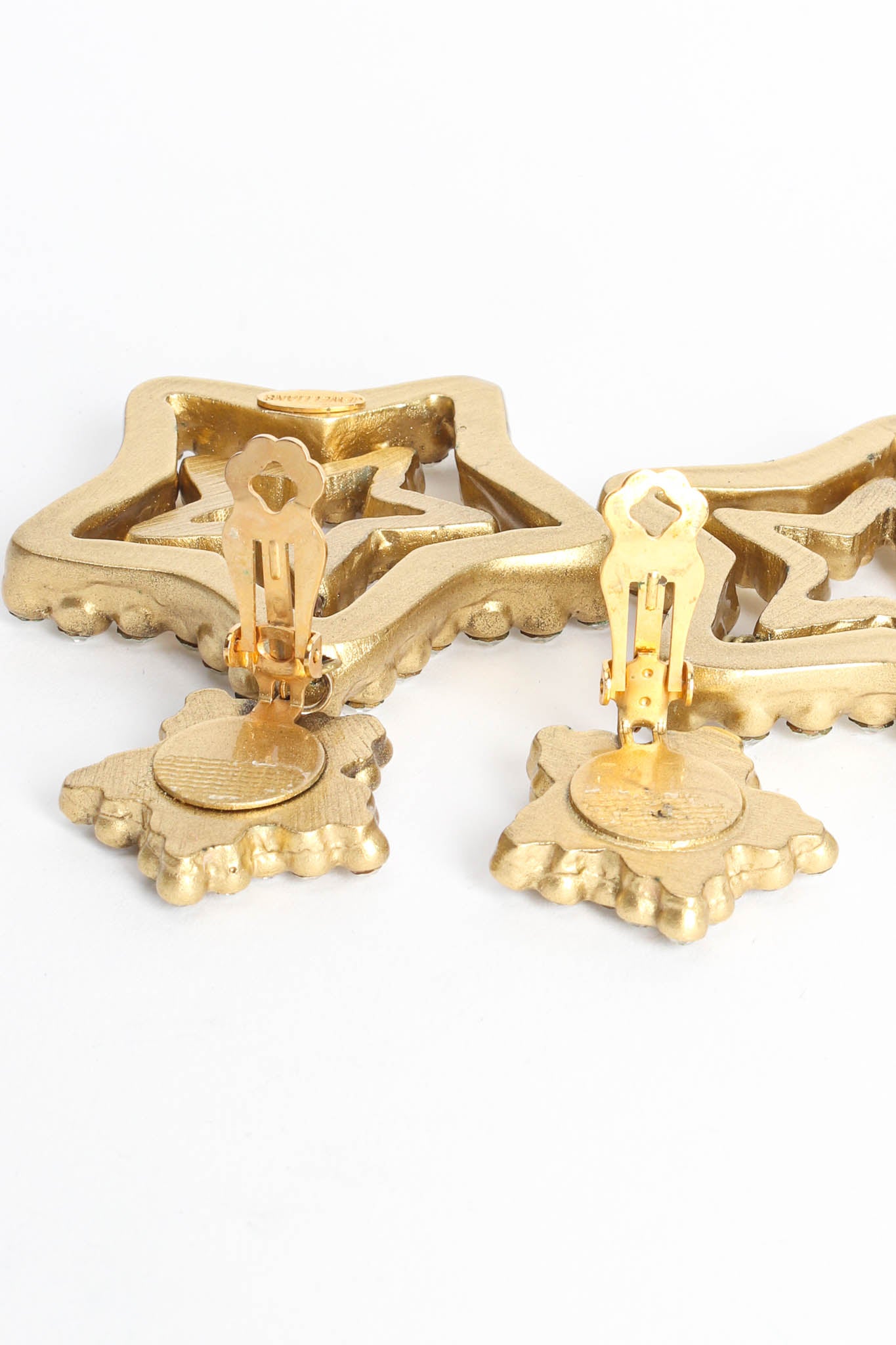 Vintage Jewellians Triple Star Rhinestone Earrings opened @ Recess LA