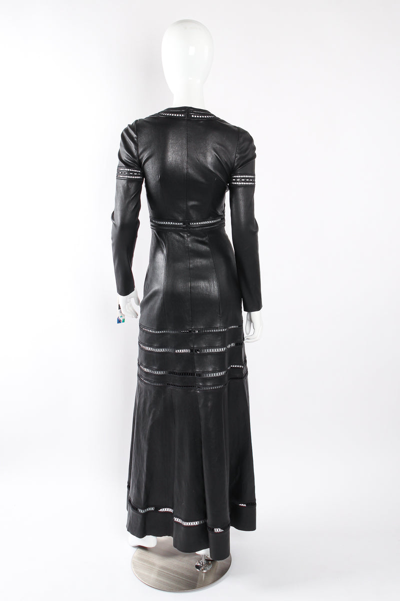 2016 A/W Leather Guipure Lace Coat Dress 2016 A/W Leather Guipure Lace Coat Dress