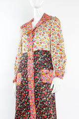 Vintage Joan Leslie by Kasper Floral Duster & Pant Set mannequin top close @ Recess LA