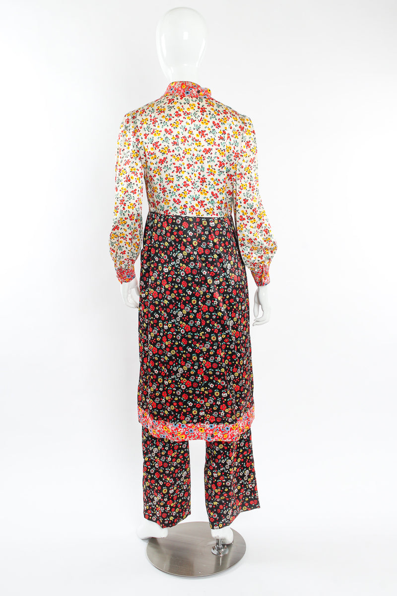 Vintage Joan Leslie by Kasper Floral Duster & Pant Set mannequin back @ Recess LA