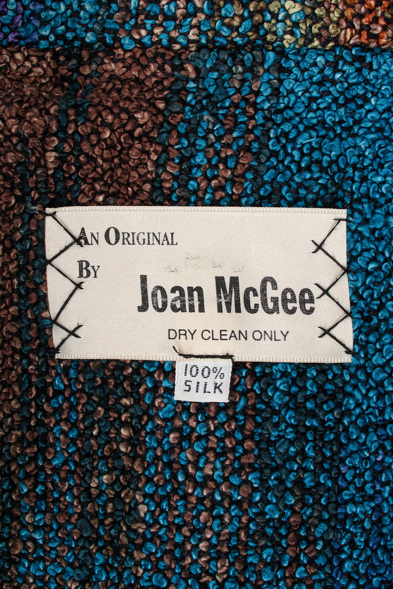 Vintage Joan McGee Ombré Watercolor Silk Chenille Duster label at Recess Los Angeles