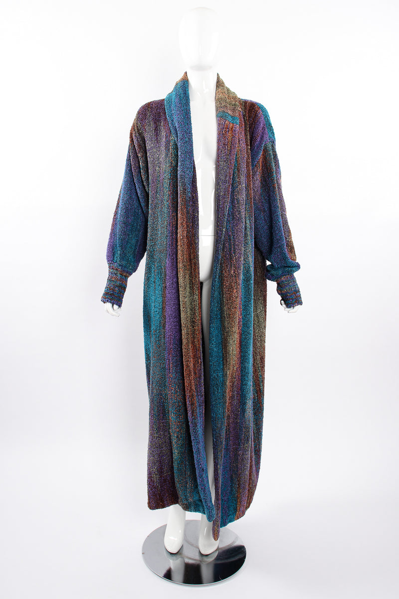 Vintage Joan McGee Ombré Watercolor Silk Chenille Duster on Mannequin front at Recess Los Angeles