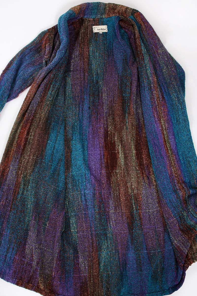 Vintage Joan McGee Ombré Watercolor Silk Chenille Duster flat at Recess Los Angeles