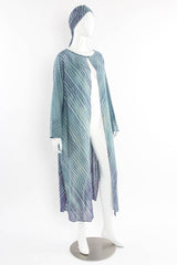 Vintage Joan McGee Tie-Dye Duster, Tank, & Pant (5 Pc Set) front duster/head wrap @ Recess LA