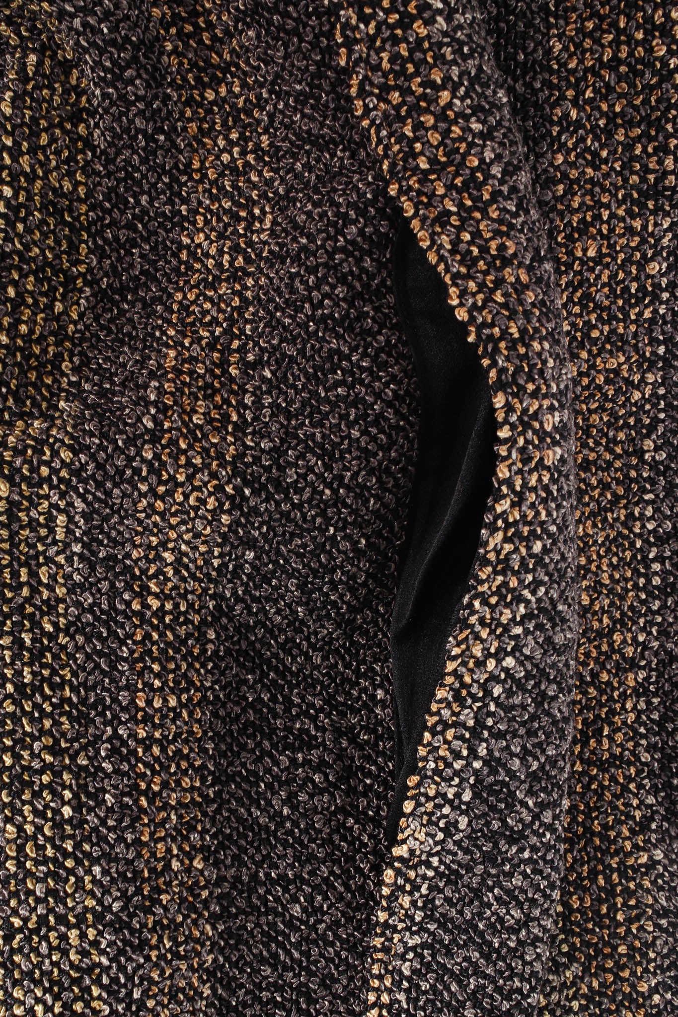 Vintage Joan McGee Ombré Grey Stripe Silk Knit Duster hip pocket @ Recess LA