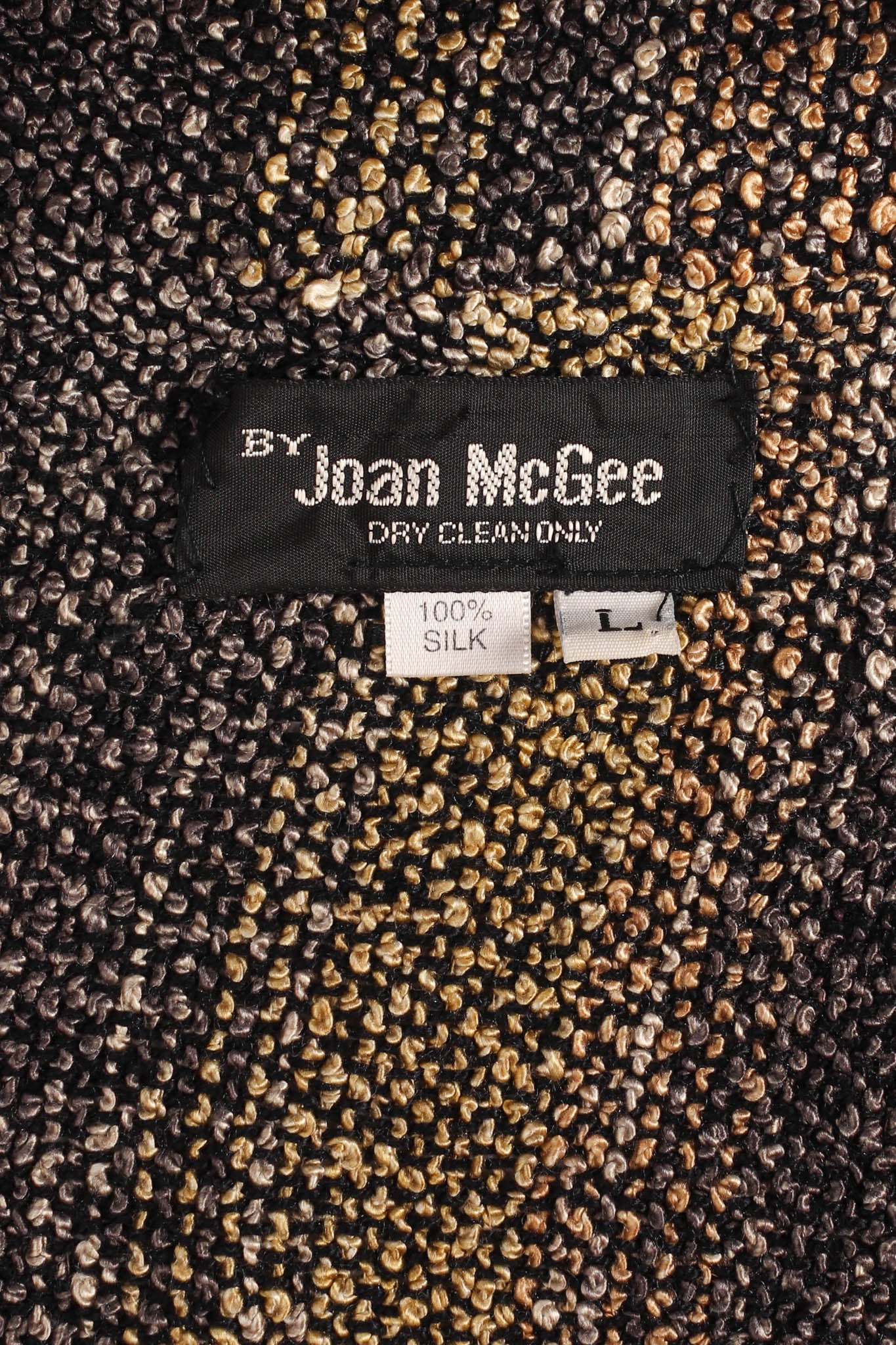 Vintage Joan McGee Ombré Grey Stripe Silk Knit Duster tag @ Recess LA