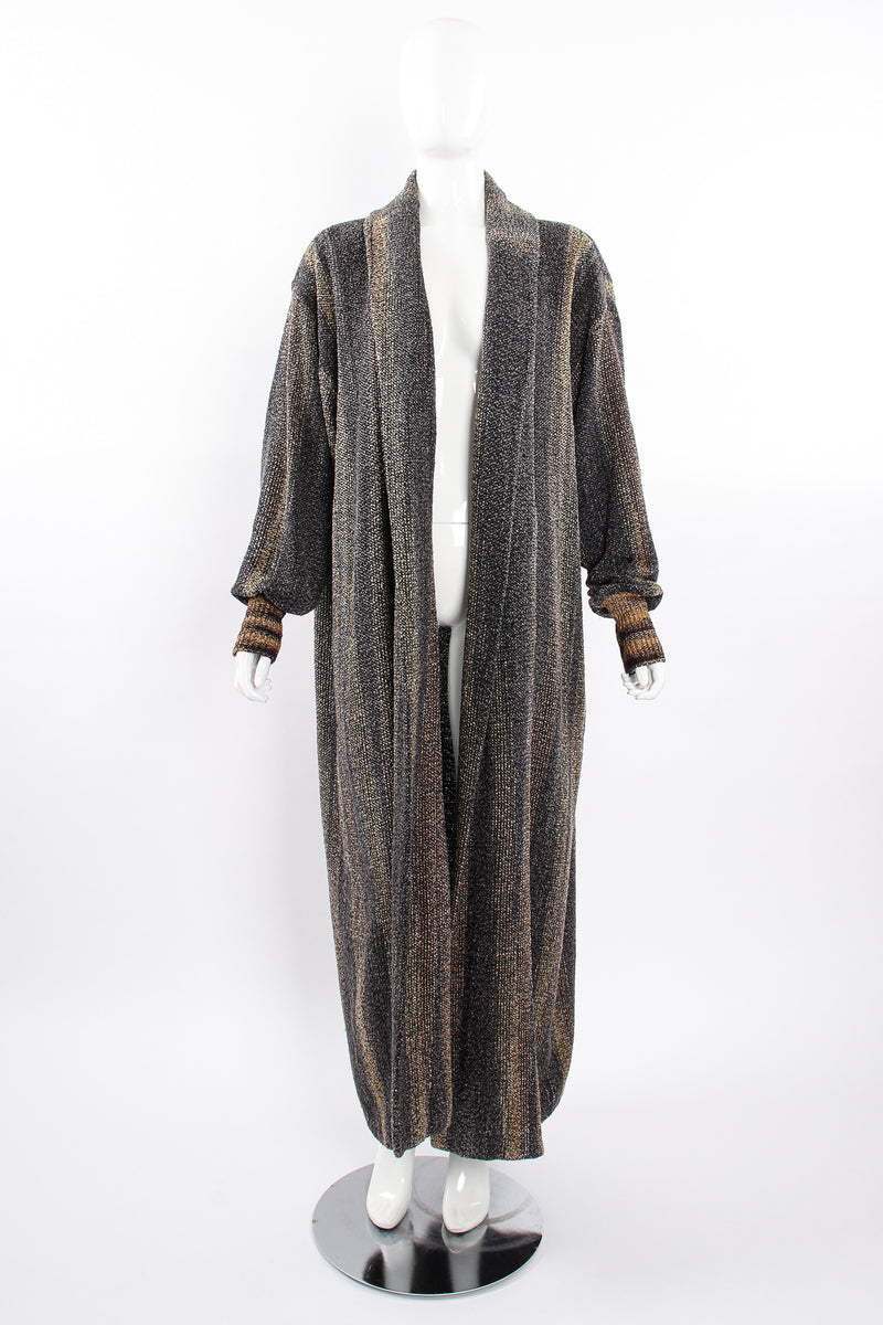 Vintage Joan McGee Ombré Stripe Silk Chenille Duster on Mannequin front at Recess Los Angeles