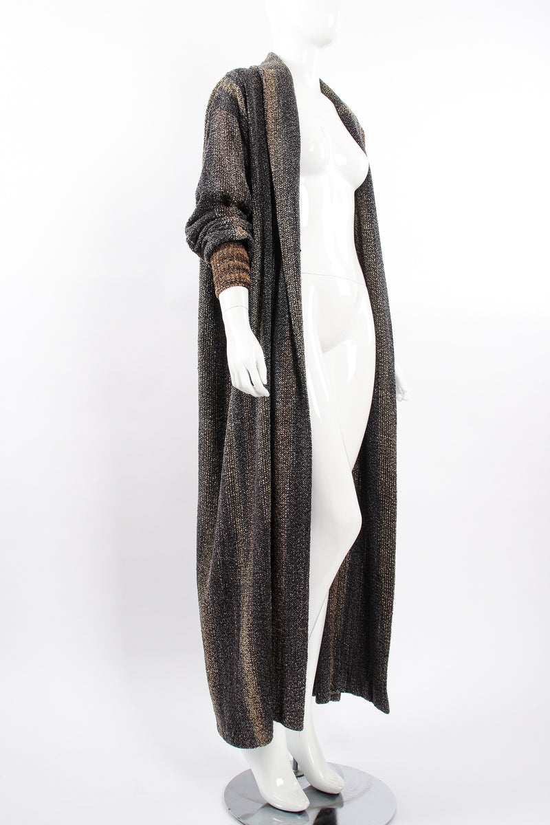 Vintage Joan McGee Ombré Stripe Silk Chenille Duster on Mannequin angle at Recess Los Angeles