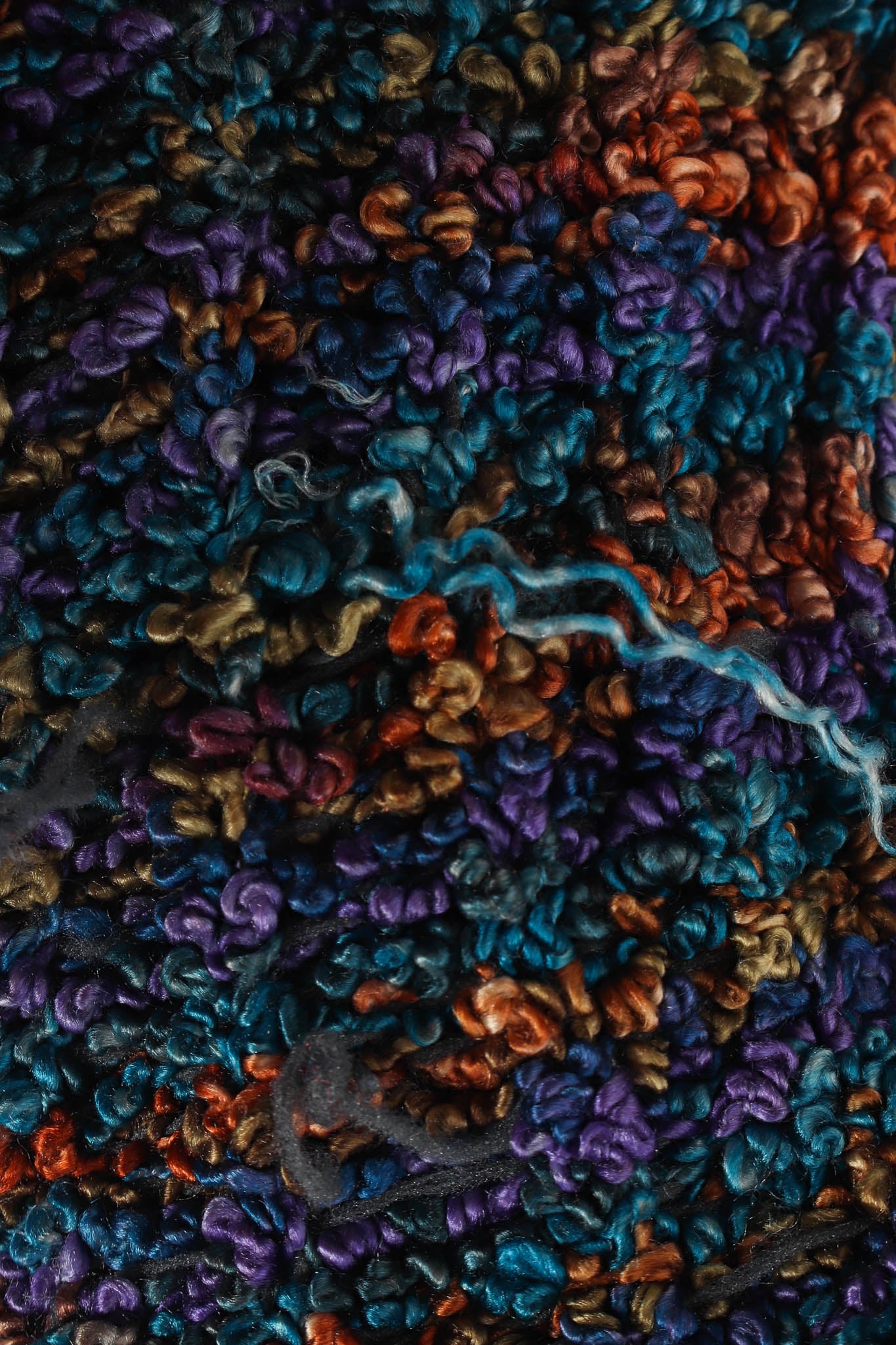 Vintage Joan McGee Ombré Colored Silk Knit Duster reverse side loose thread @ Recess LA