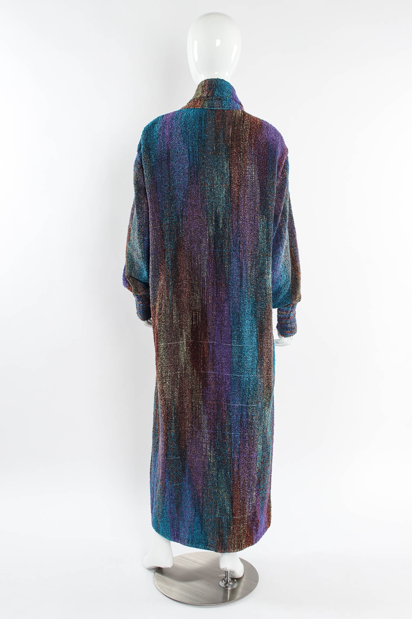 Vintage Joan McGee Ombré Colored Silk Knit Duster mannequin back @ Recess LA