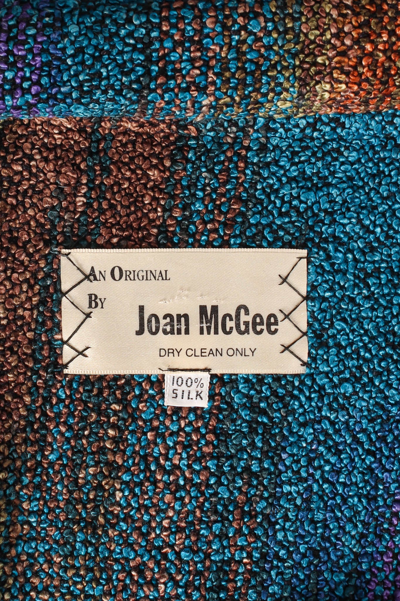 Vintage Joan McGee Ombré Colored Silk Knit Duster tag @ Recess LA