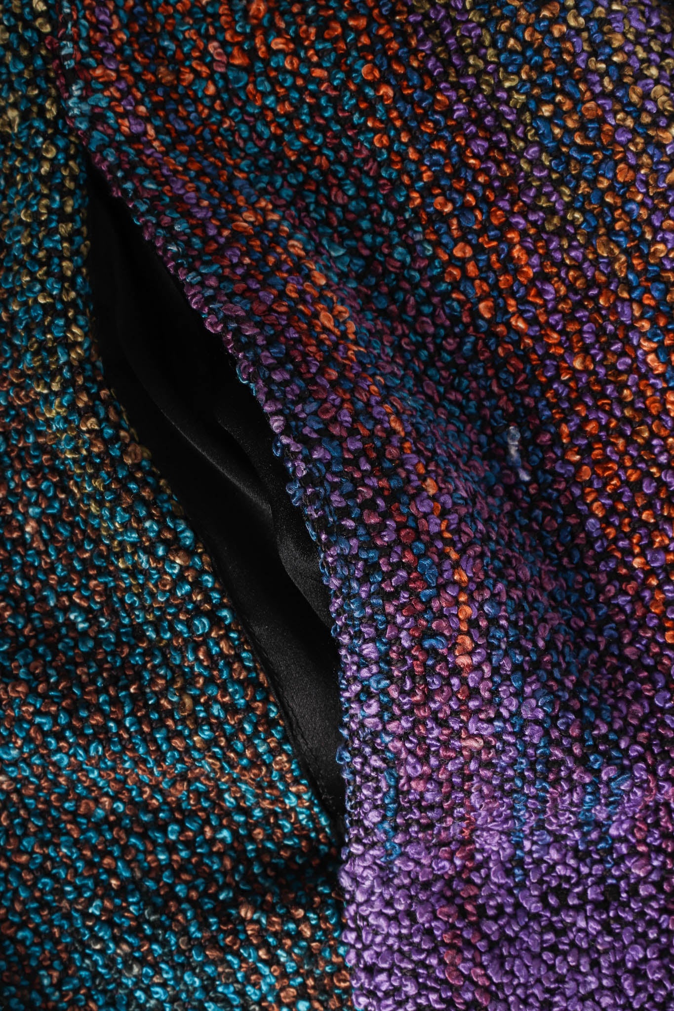 Vintage Joan McGee Ombré Colored Silk Knit Duster hip pocket @ Recess LA
