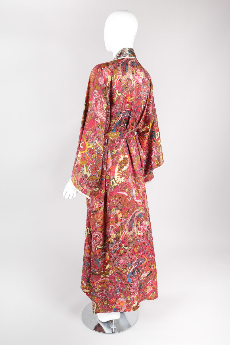 Recess Los Angeles Vintage Joan Vass Crystal Agate Silk Selvedge Kimono Robe Duster