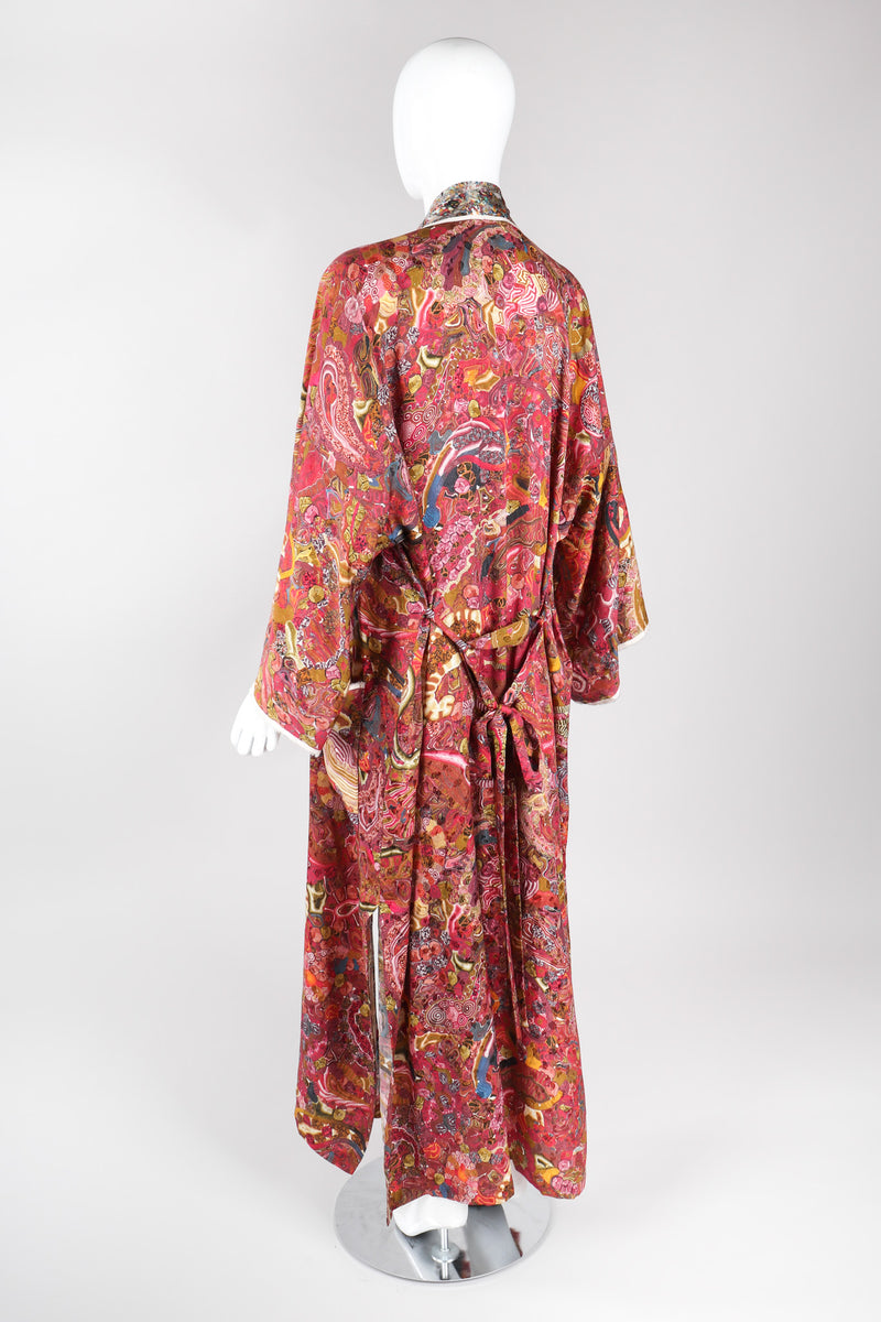 Recess Los Angeles Vintage Joan Vass Crystal Agate Silk Selvedge Kimono Robe Duster
