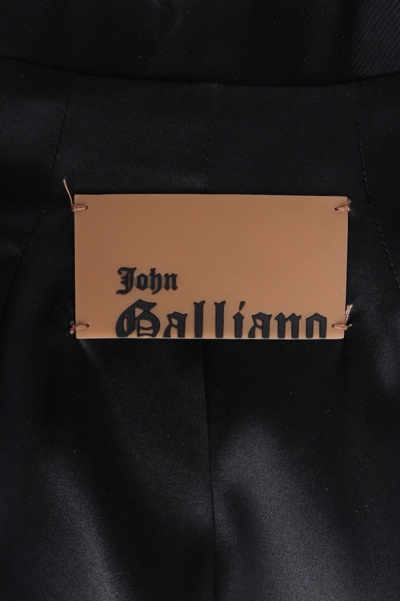 Vintage John Galliano Gathered Wool Blazer tag @ Recess LA