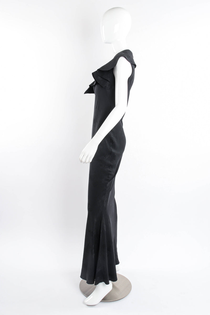 John Galliano Blossom Collar Bias Silk Gown on Mannequin side at Recess Los Angeles