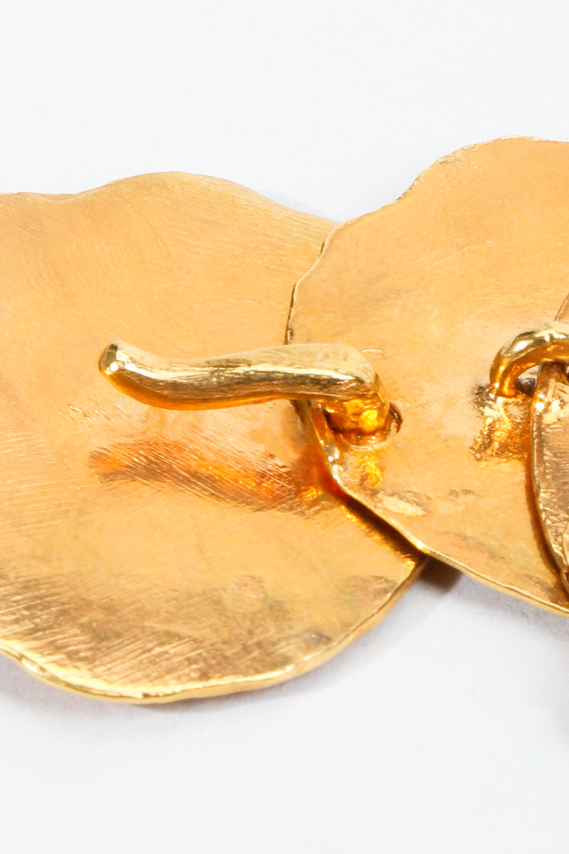 Vintage John Iversen Gold Tiled Coin Bracelet Hook Detail