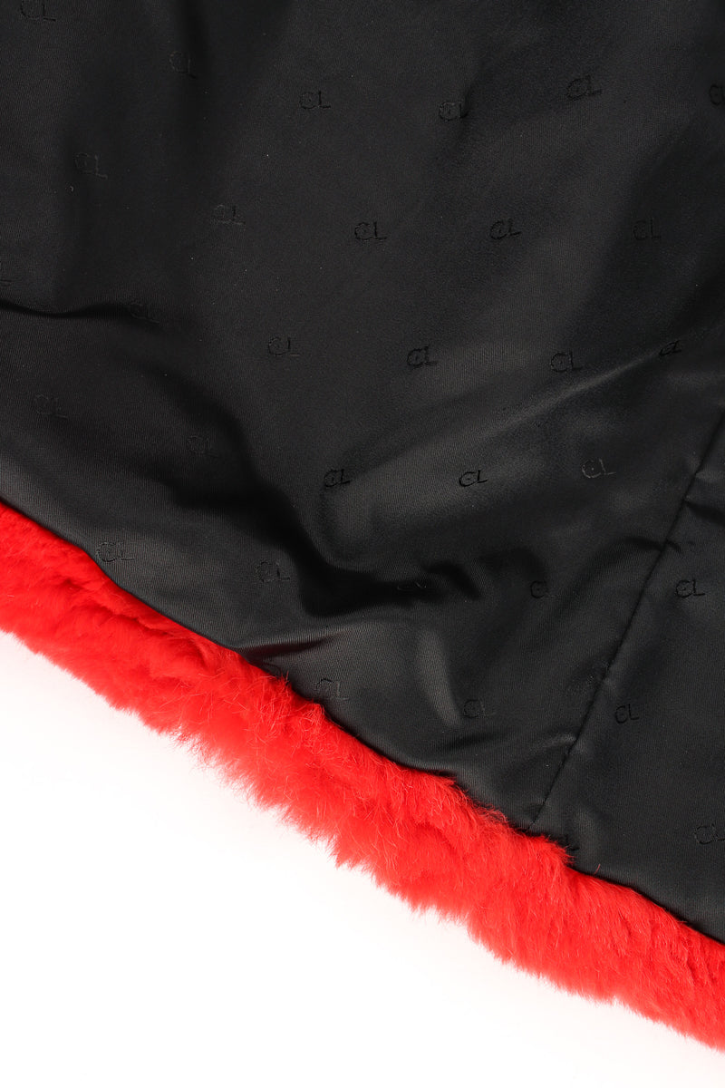 Vintage Jona Mongolian Fur Panel Coat hem/signed lining @ Recess LA