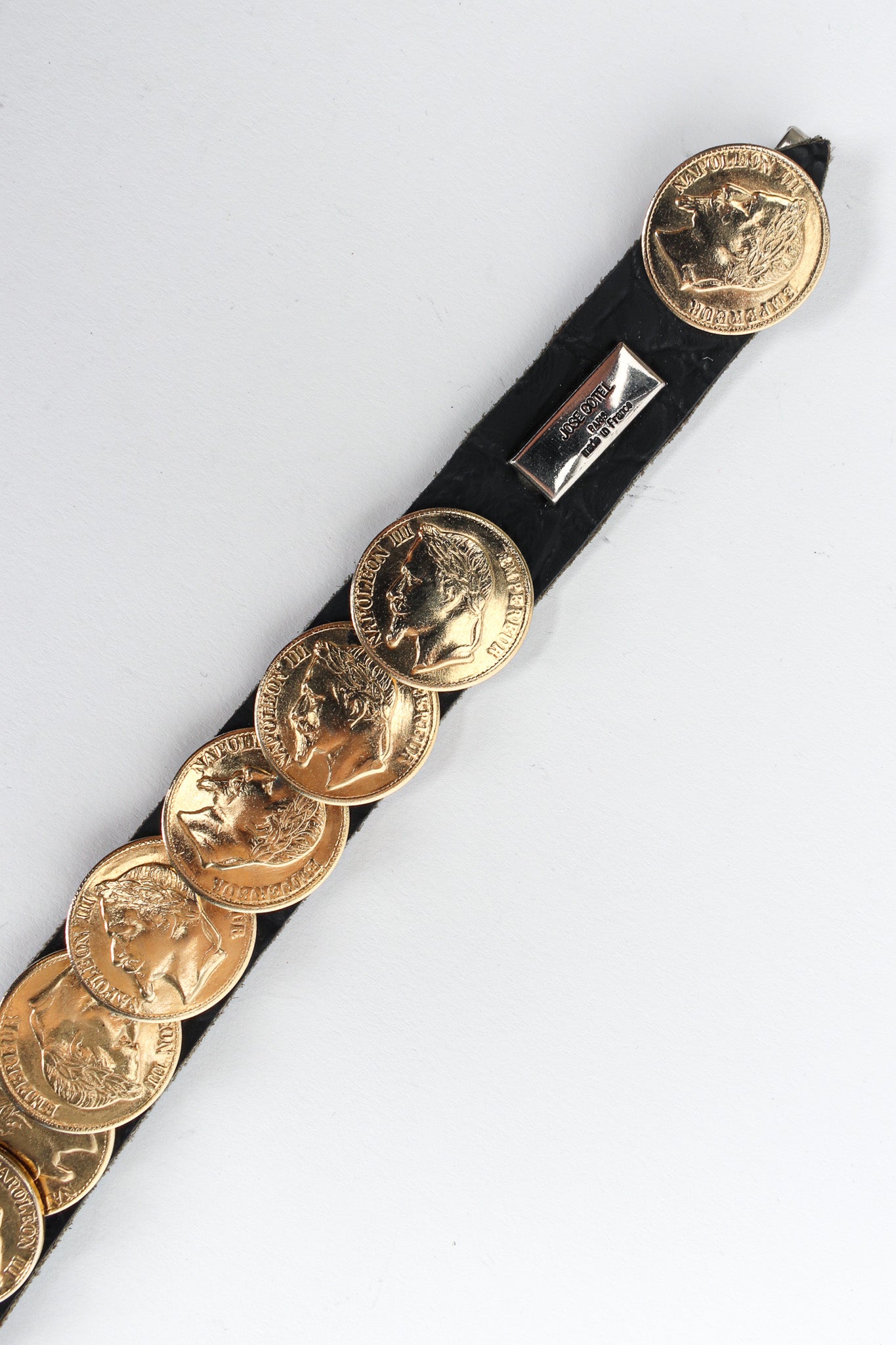statement belt with gold coins by Jose Cotel signed cartouche @recessla