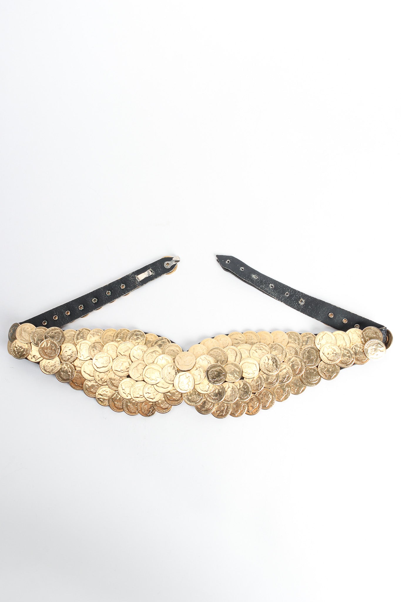 statement belt with gold coins by Jose Cotel flat lay @recessla
