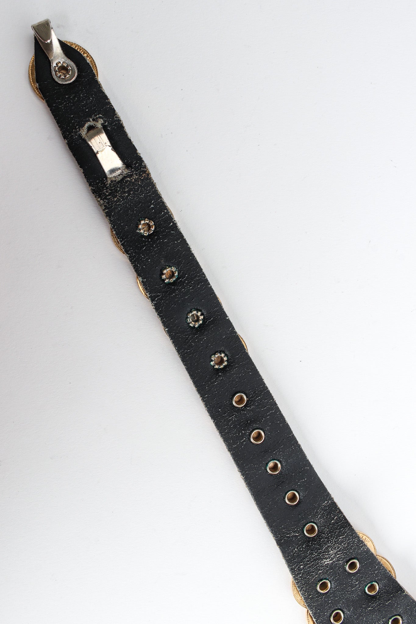 statement belt with gold coins by Jose Cotel hook and inside tail @recessla