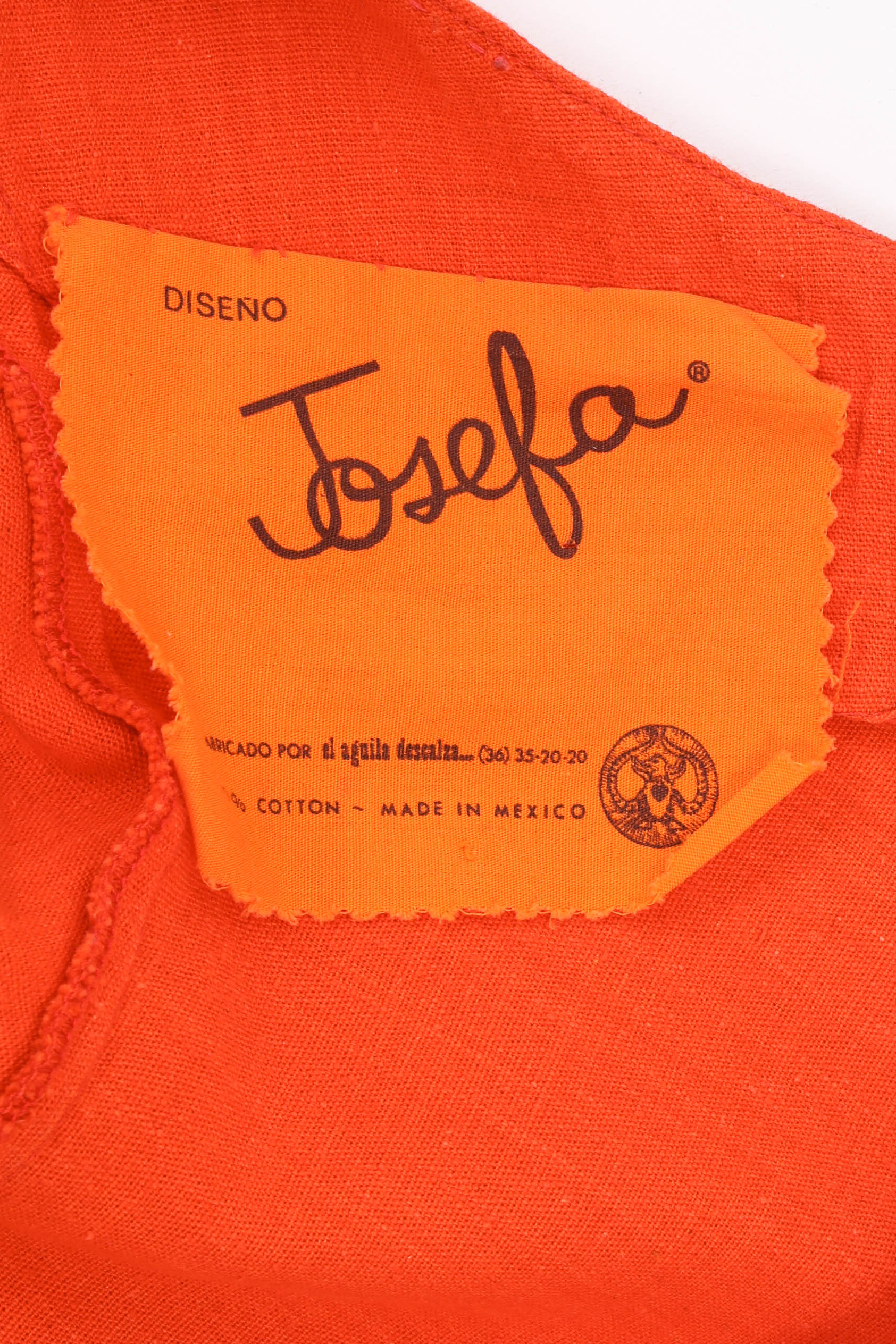 Vintage Josefa Festive Sunrise Tunic Dress tag @ Recess LA