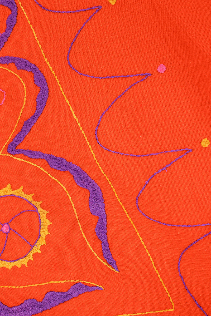 Vintage Josefa Festive Sunrise Tunic Dress shapes embroidery detail @ Recess LA