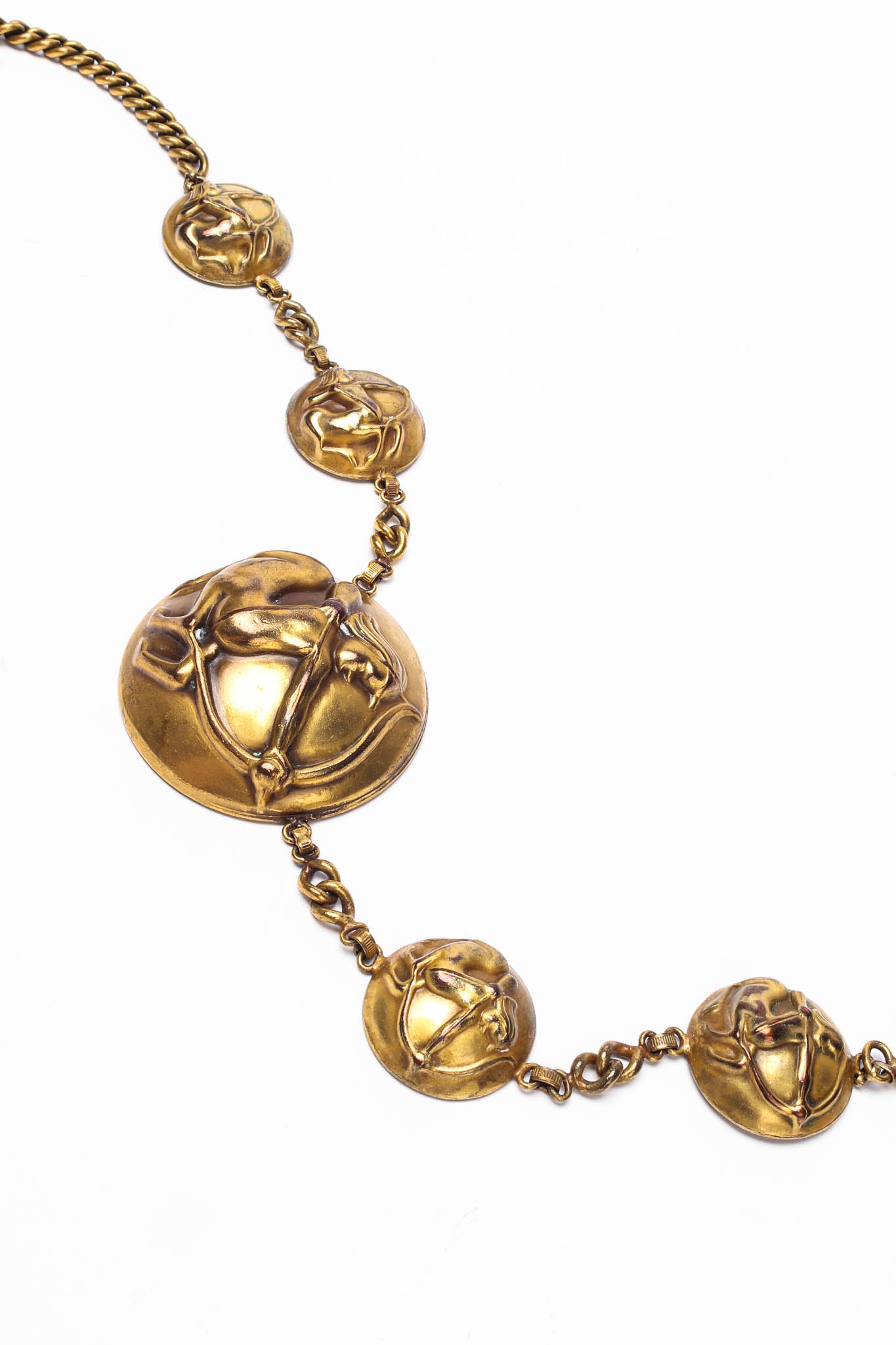 Vintage Joseff of Hollywood Sagittarius Archer Dome Necklace art flatlay @ Recess LA