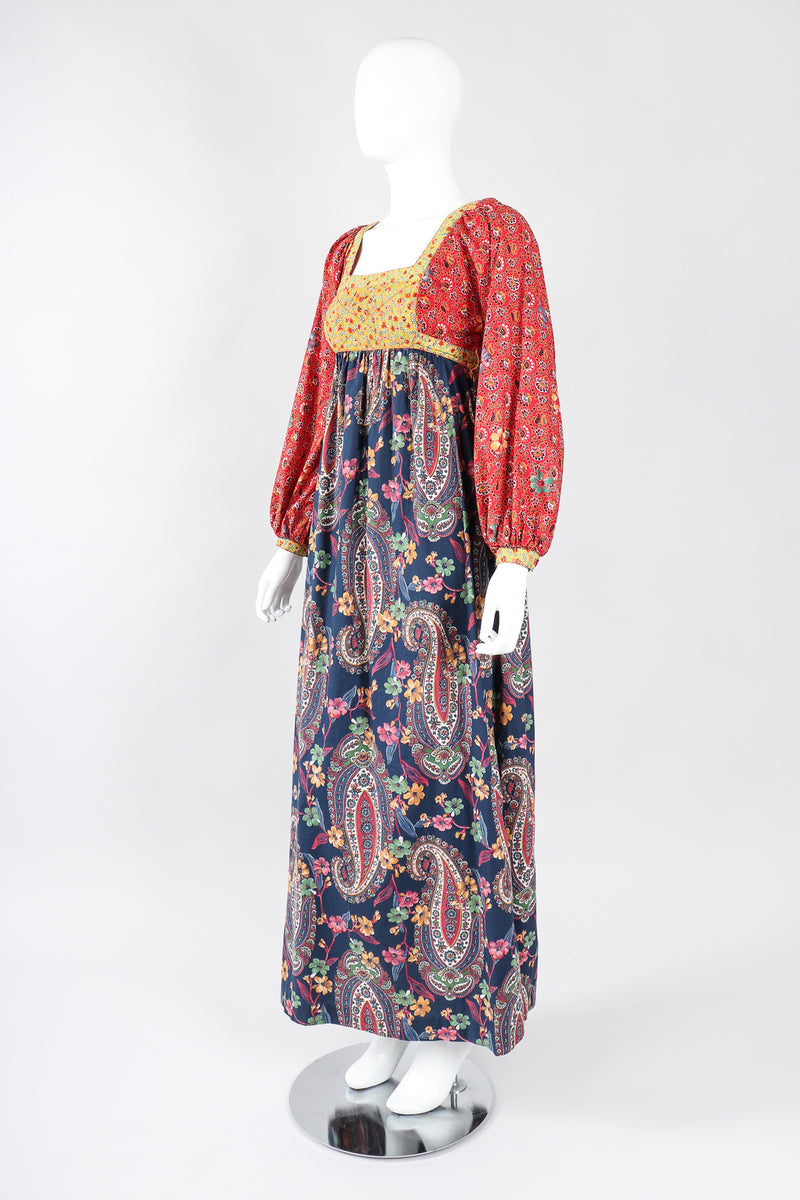 Recess Los Angeles Designer Consignment Vintage Joseph Magnin Cotton Boho Peasant Apron Dress