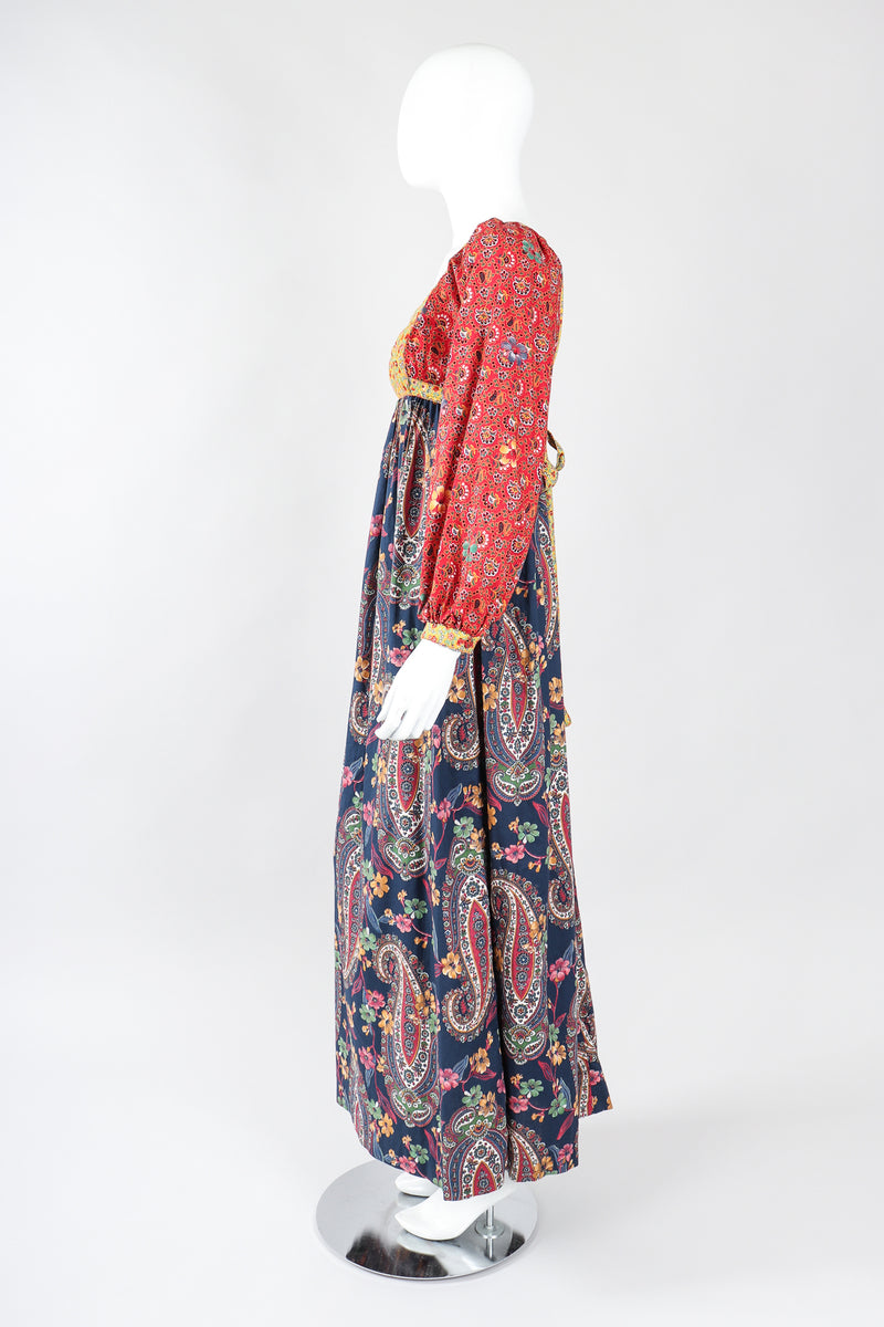 Recess Los Angeles Designer Consignment Vintage Joseph Magnin Cotton Boho Peasant Apron Dress
