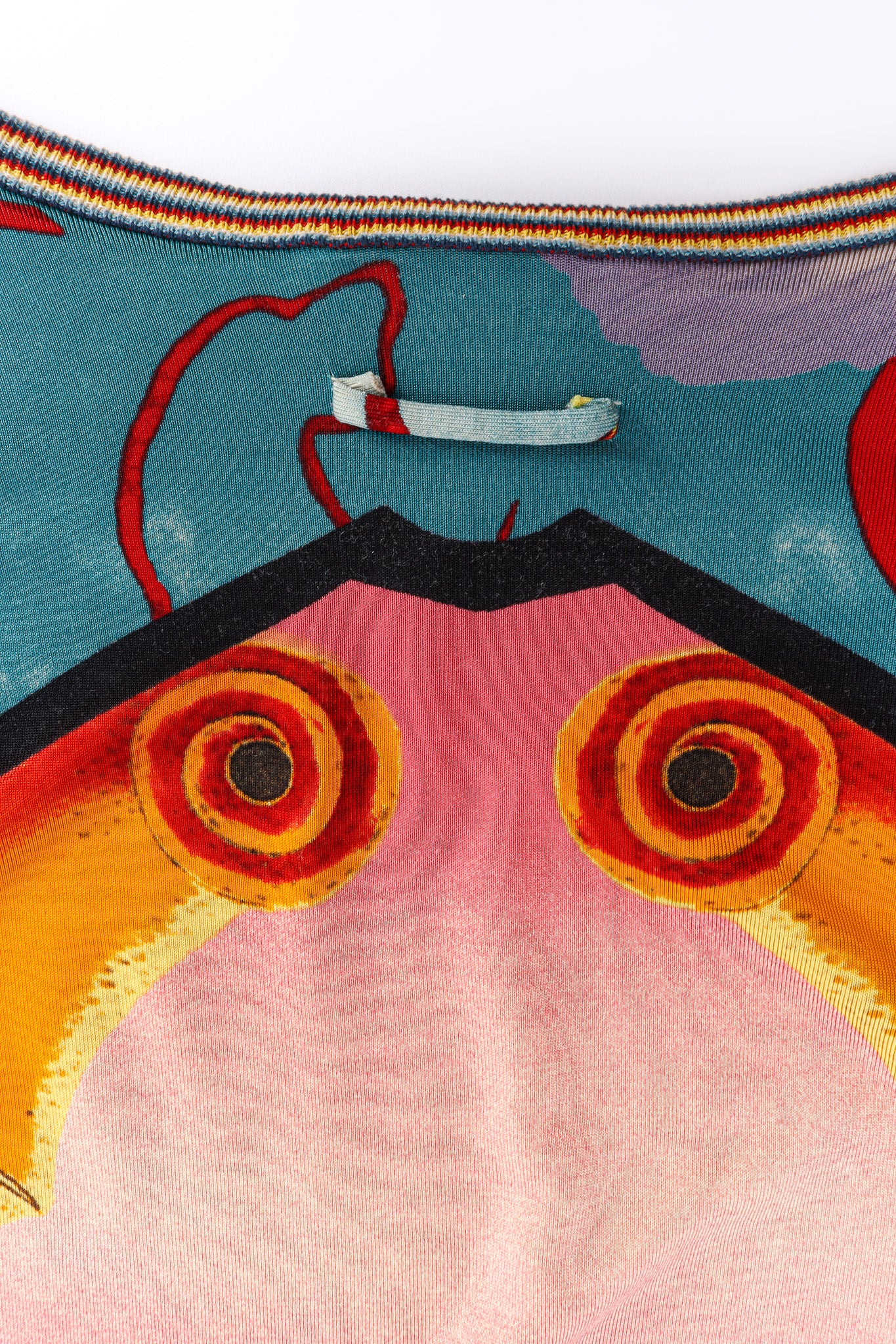 Vintage Jean Paul Gaultier Abstract Sky Kite Poncho Top ribbed collar/back loop  @ Recess LA