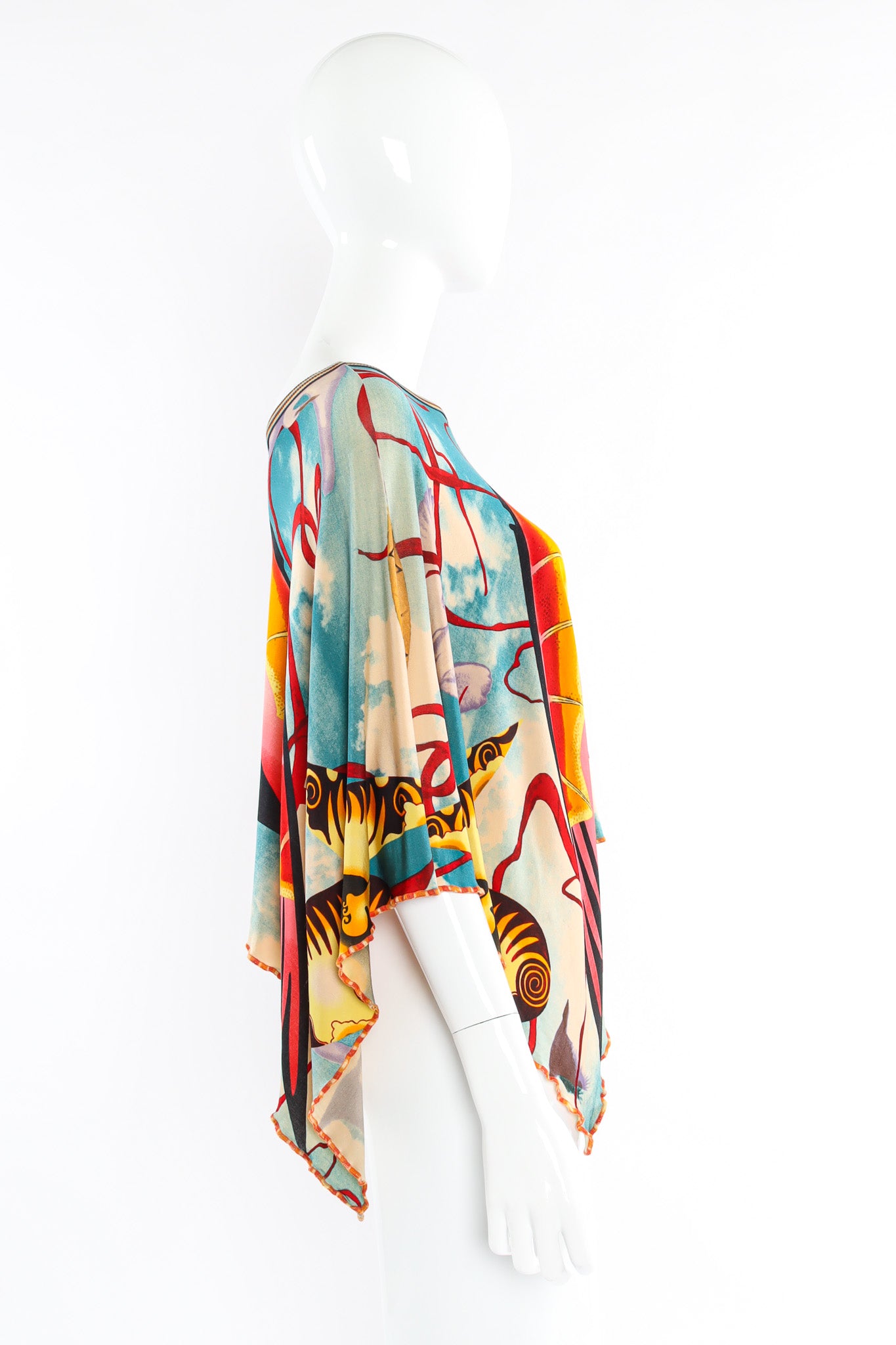 Vintage Jean Paul Gaultier Abstract Sky Kite Poncho Top mannequin side @ Recess LA