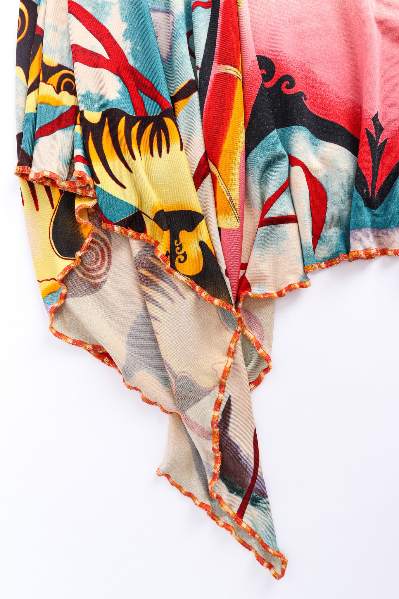 Vintage Jean Paul Gaultier Abstract Sky Kite Poncho Top drape detail @ Recess LA