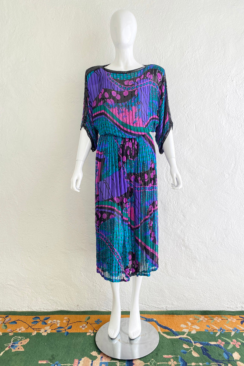 Vintage Judith Ann Creations Beaded Bateau Dress on Mannequin Front at Recess Los Angeles