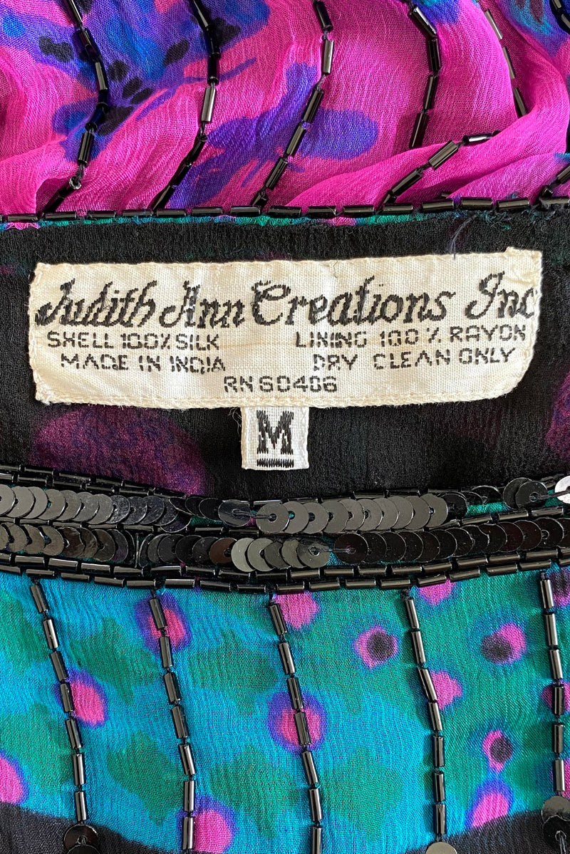 Vintage Judith Ann Creations Beaded Bateau Dress label at Recess Los Angeles