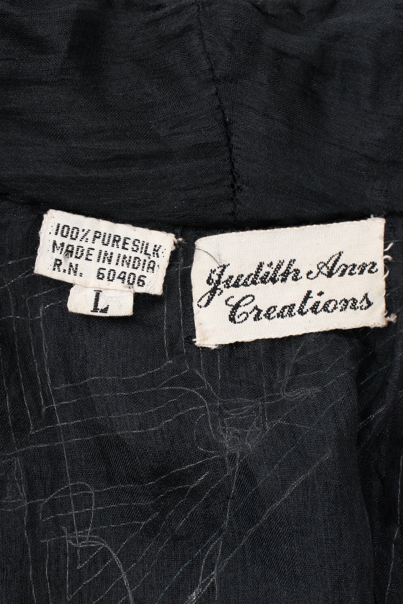 Vintage Judith Ann Creations Embellished Sequin Duster Coat label at Recess LA