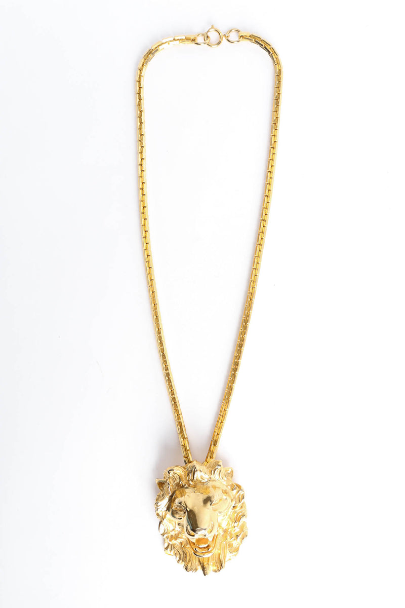 Vintage Judith Leiber Lion Brooch Pendant Necklace front necklace @ Recess Los Angeles