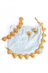 Vintage Judith Leiber Majestic Leo Collar Bracelet & Earring Set dustbag at Recess Los Angeles