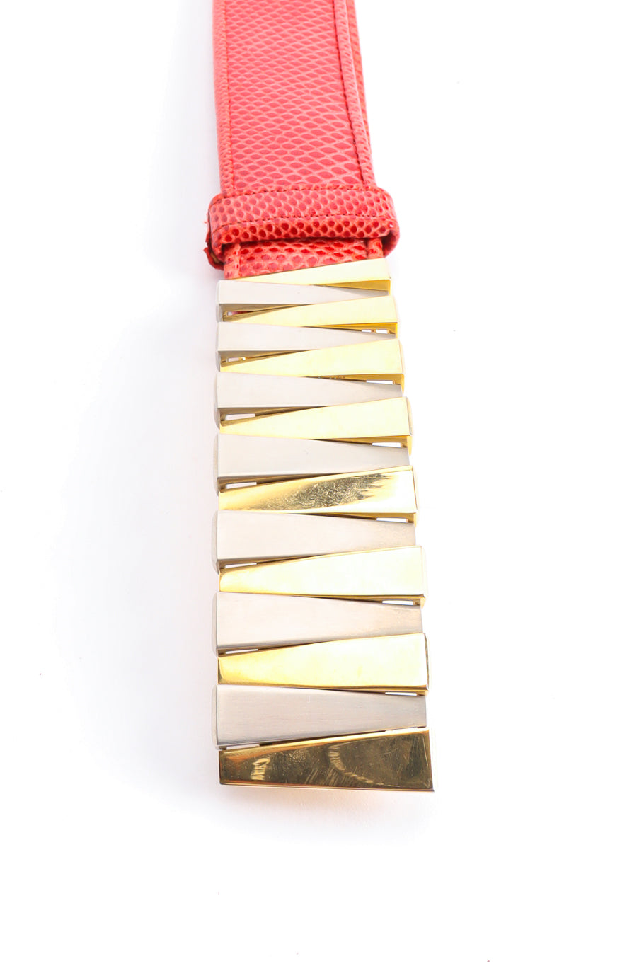 zig zag buckle slide belt by Judith Leiber buckle @recessla
