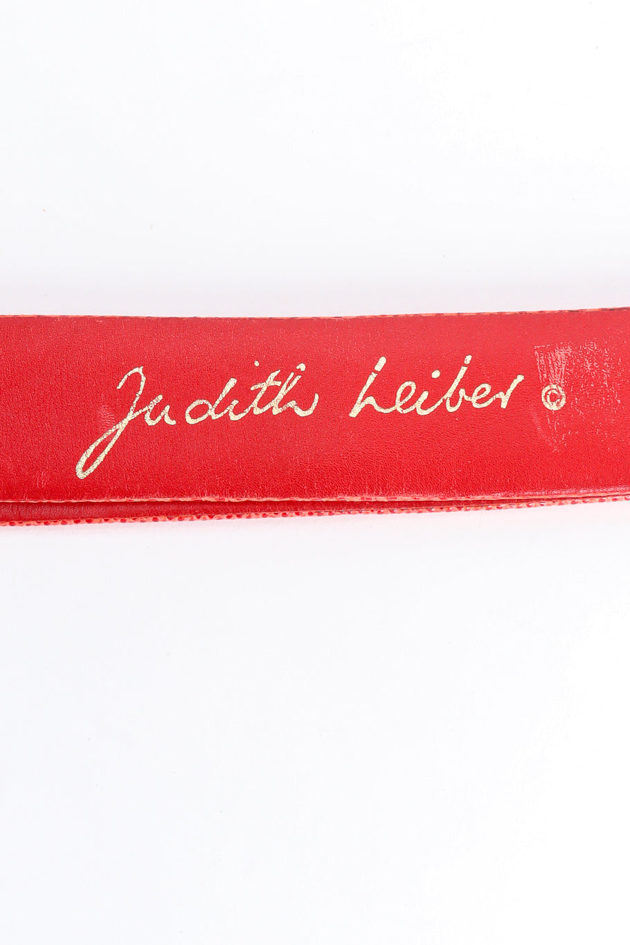 zig zag buckle slide belt by Judith Leiber signature @recessla