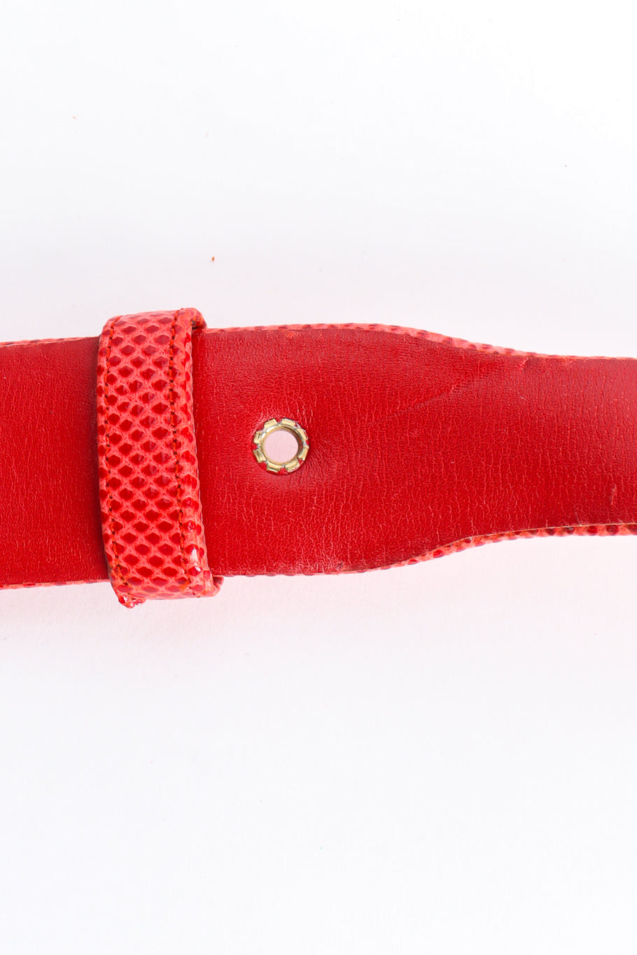 zig zag buckle slide belt by Judith Leiber grommet @recessla