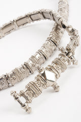 Vintage Judith Leiber Silver Byzantine Metal Belt at Recess Los Angeles