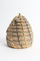 Vintage Judith Leiber Beehive Crystal Clutch Bag side @ Recess Los Angeles