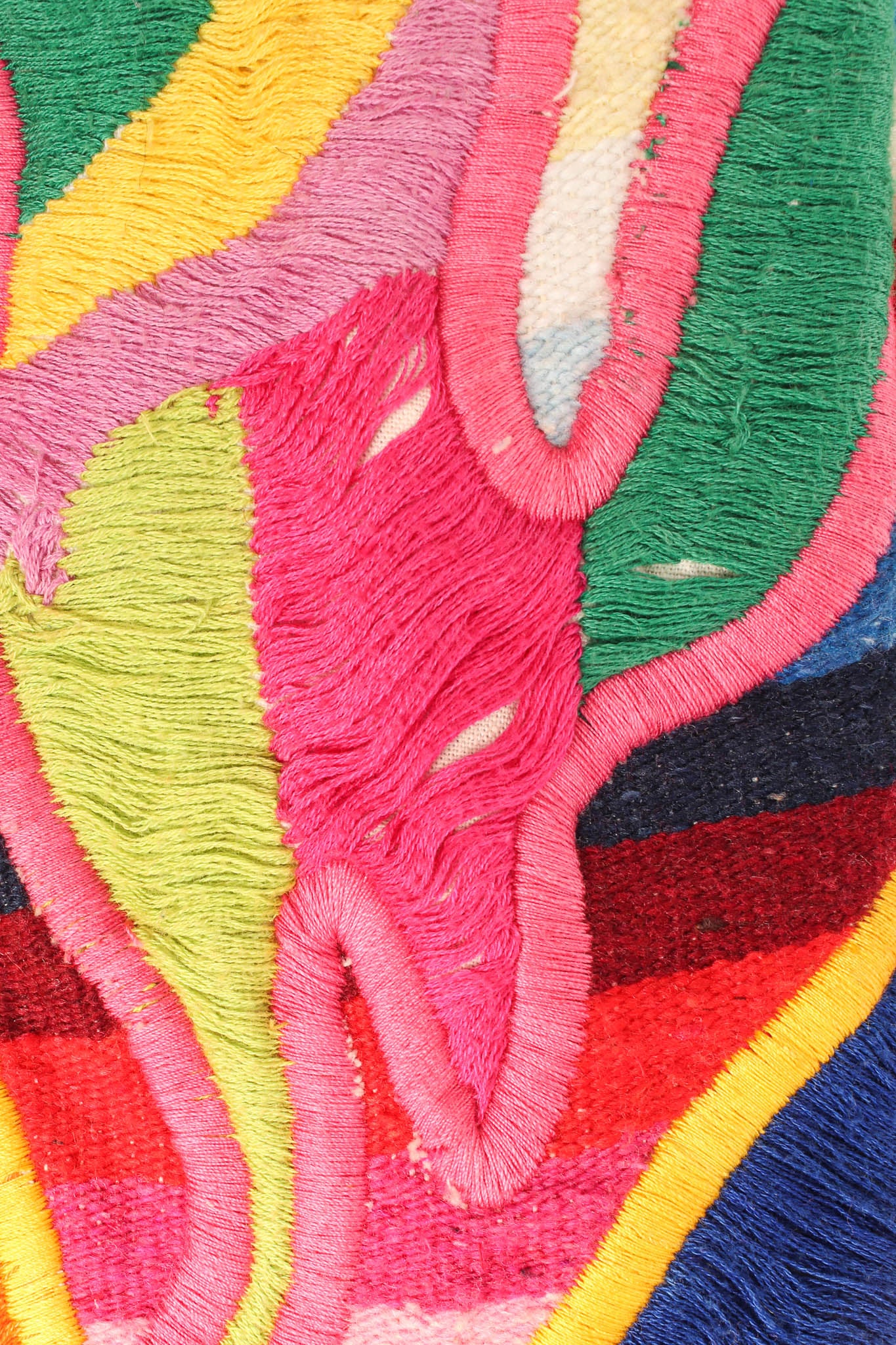 Vintage Judith Roberts Rainbow Abstract Animal & Floral Jacket embroidery patches @ Recess LA