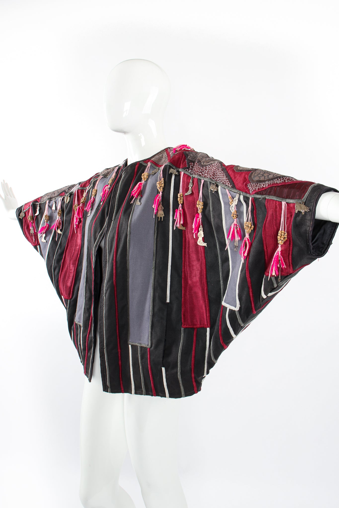 Vintage Judith Roberts Embroidered Batwing Charm Jacket on Mannequin wide angle at Recess LA