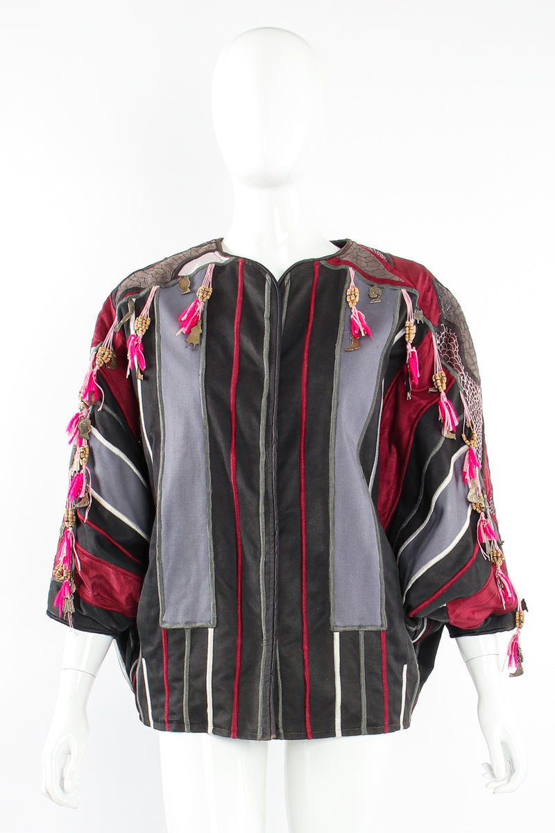 Vintage Judith Roberts Embroidered Batwing Charm Jacket on Mannequin front at Recess Los Angeles