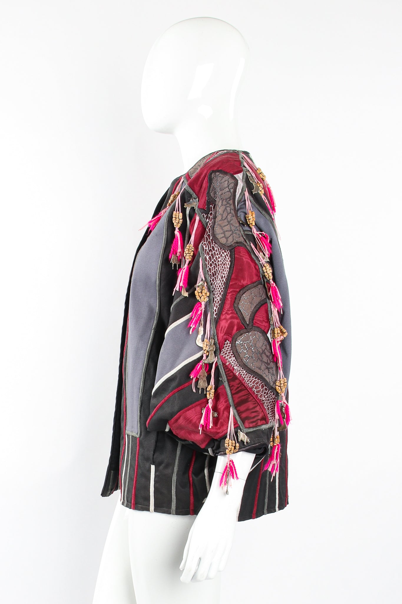Vintage Judith Roberts Embroidered Batwing Charm Jacket on Mannequin side at Recess Los Angeles